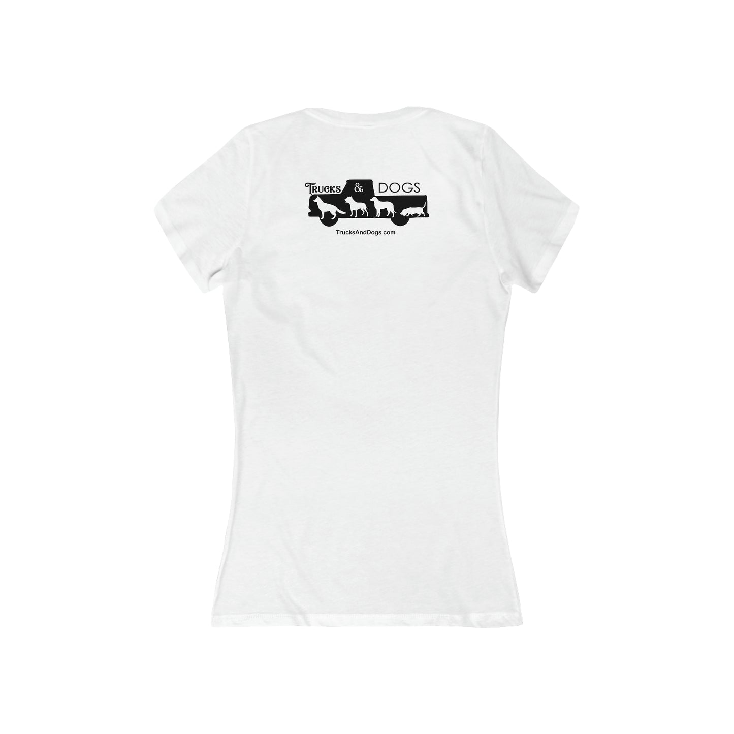 Trucks And Dogs Women's Deep V-Neck Tee